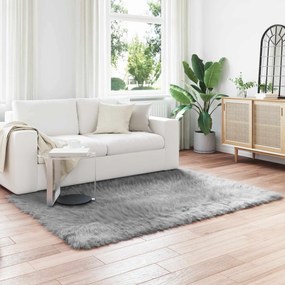 vidaXL Tapete Sintético de Pele de Ovelha Tafalla Cinzeto 160 x 230 cm