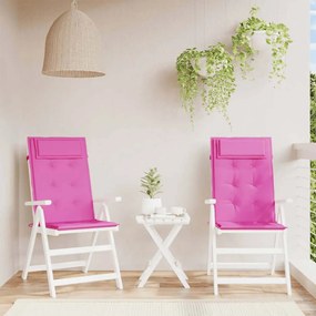 Almofadões p/ cadeira encosto alto 2 pcs tecido oxford rosa