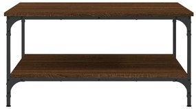 Mesa de centro 80x80x40 cm derivados madeira carvalho castanho