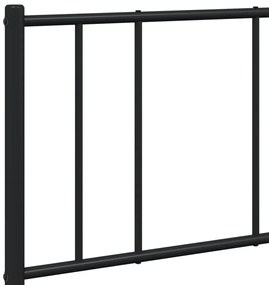 Estrutura de cama com cabeceira 160x200 cm metal preto