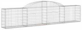 Cestos gabião arqueados 13pcs 300x30x60/80 cm ferro galvanizado
