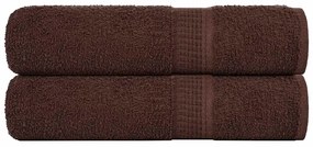 vidaXL Toalhas de banho FROGN 2 pcs 100x150 cm 360 g/m² castanho