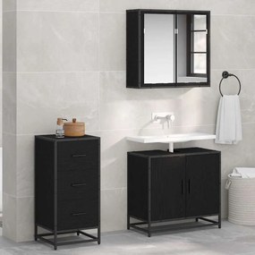 vidaXL Buffet Carvalho Preto 35,5 x 35 x 76 cm