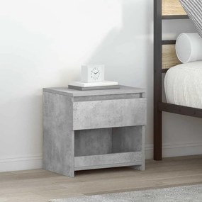 Mesas de cabeceira 2 pcs 40x30x39 cm contrapl. cinzento cimento