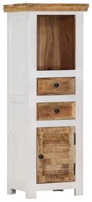 vidaXL Aparador alto 40x30x110 cm mangueira/acácia castanho/branco