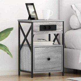 vidaXL Armários de Canto 2 pcs Sonoma cinzento 40 x 31 x 60 cm
