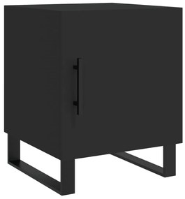 Mesa de cabeceira 2 pcs 40x40x50 cm derivados de madeira preto