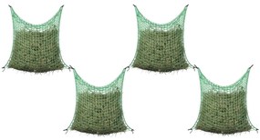 vidaXL Redes para feno quadradas PP 4 pcs 0,9x1,5 m