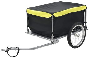 Reboque p/ bicicleta preto e amarelo 65 kg