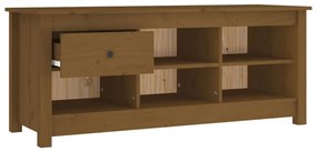 Sapateira 110x38x45,5 cm madeira de pinho maciça castanho mel