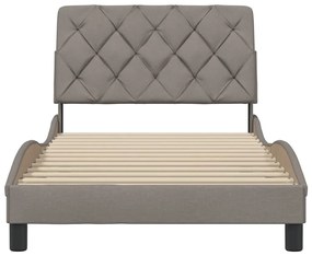 Estrutura cama sem colchão 100x200 cm tecido cinza-acastanhado