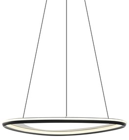 LED Candeeiro suspenso de design preto regulável em 3 níveis - Organico Design