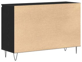Buffet vidaXL Madeira de Carvalho Preto 101,5x35x70 cm