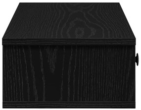 Prateleira parede c/ gavetas 100x37,5x19cm deriv. madeira preto