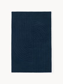 Tapete em lã artesanal com relevo Mason