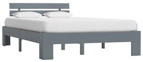 vidaXL Estrutura de cama 140x200 cm pinho maciço cinzento