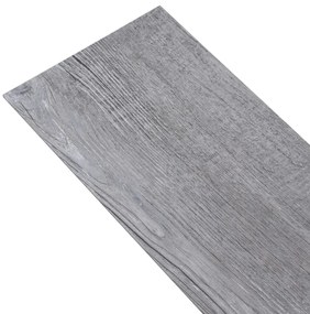 Tábuas soalho PVC autoadesivo 5,02m² 2mm madeira cinzento mate