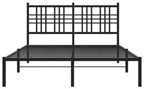Estrutura de cama com cabeceira 120x200 cm metal preto