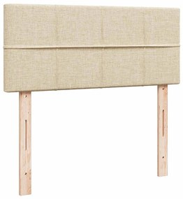 Cama boxspring com colchão 120x190 cm tecido cor creme