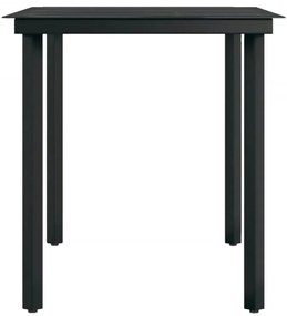 5 pcs Conjunto de jantar para jardim preto