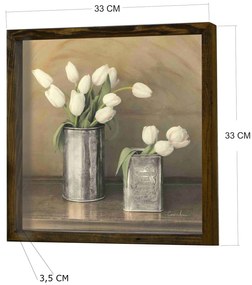 Pintura Decorativa em MDF com Moldura KZM450 – Multicolor – 34 x 34 cm