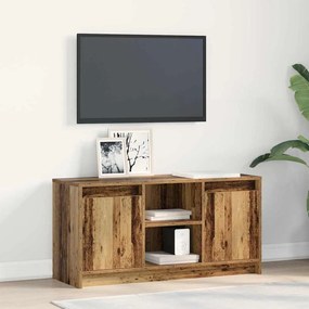 vidaXL Gabinete de TV com Luzes LED - Madeira Velha, 100x34x50 cm em Madeira Derivada