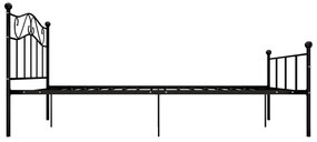 Estrutura de cama 120x200 cm metal preto