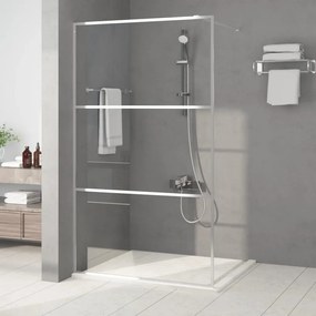 vidaXL Divisória de chuveiro prateado 115x195cm vidro ESG transparente