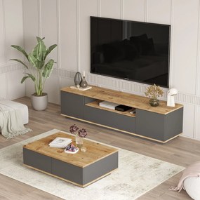Conjunto de Mobiliário de Sala de Estar FR17-AA – Pinheiro Atlântico e