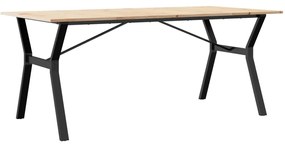 Mesa de jantar estrutura em Y 180x90x75cm pinho e ferro fundido