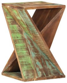 Mesa de apoio 35x35x55 cm madeira recuperada maciça