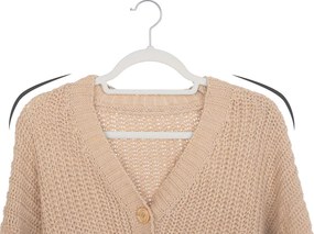 Conjunto de 50 cabides de veludo 45 x 23,5 cm branco