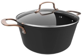 Panela Polka Fantasy 28 Pot Golden Diâmetro 28 cm, capacidade 7,1 l, alumínio forjado, revestimento antiaderente Platinum Plus Teflon, livre PFOA, ade