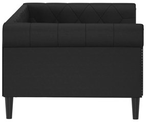 Sofá-cama 80x200 cm couro artificial preto