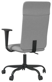 Cadeira de escritório tecido cinzento-claro