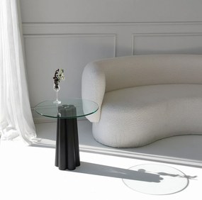 Mesa de Centro Thales – Transparente Preto – 50x50x50 cm