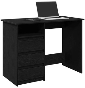 vidaXL Secretária 102x50x75 cm derivados de madeira preto