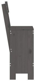 Cadeiras de bar 2 pcs 40x48,5x115,5 cm pinho maciço cinzento