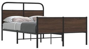 Estrutura cama s/ colchão derivados madeira carvalho castanho