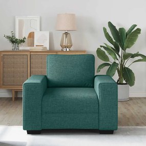 Poltrona 60 cm tecido verde-escuro