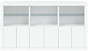 Aparador com luzes LED 181,5x37x100 cm branco
