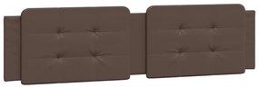 Cama com colchão 200x200 cm couro artificial castanho