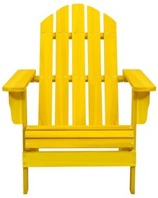 Cadeira Adirondack para jardim abeto maciço amarelo