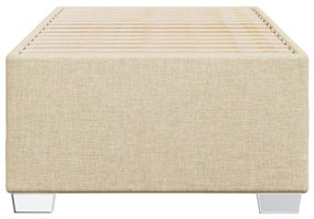 Estrutura de cama tecido 100x200 cm cor creme