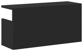 Armário de parede 60x20x30 cm derivados de madeira preto