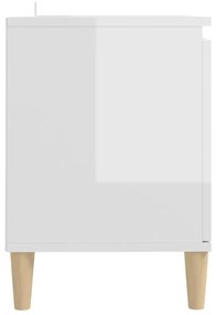 Móvel de TV Merve em Madeira Maciça de 100cm - Branco Brilhante - Desi
