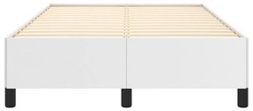 Estrutura de cama sem colchão 120x190cm couro do falso branco