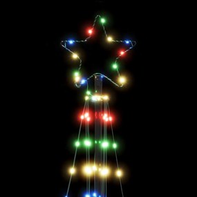 LED Árvore de Natal 363 LEDs Coloridos 182 cm