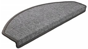 Tapetes de escada 15 pcs 65x24x4 cm cinzento escuro