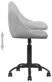 Cadeira de jantar veludo cinzento-claro